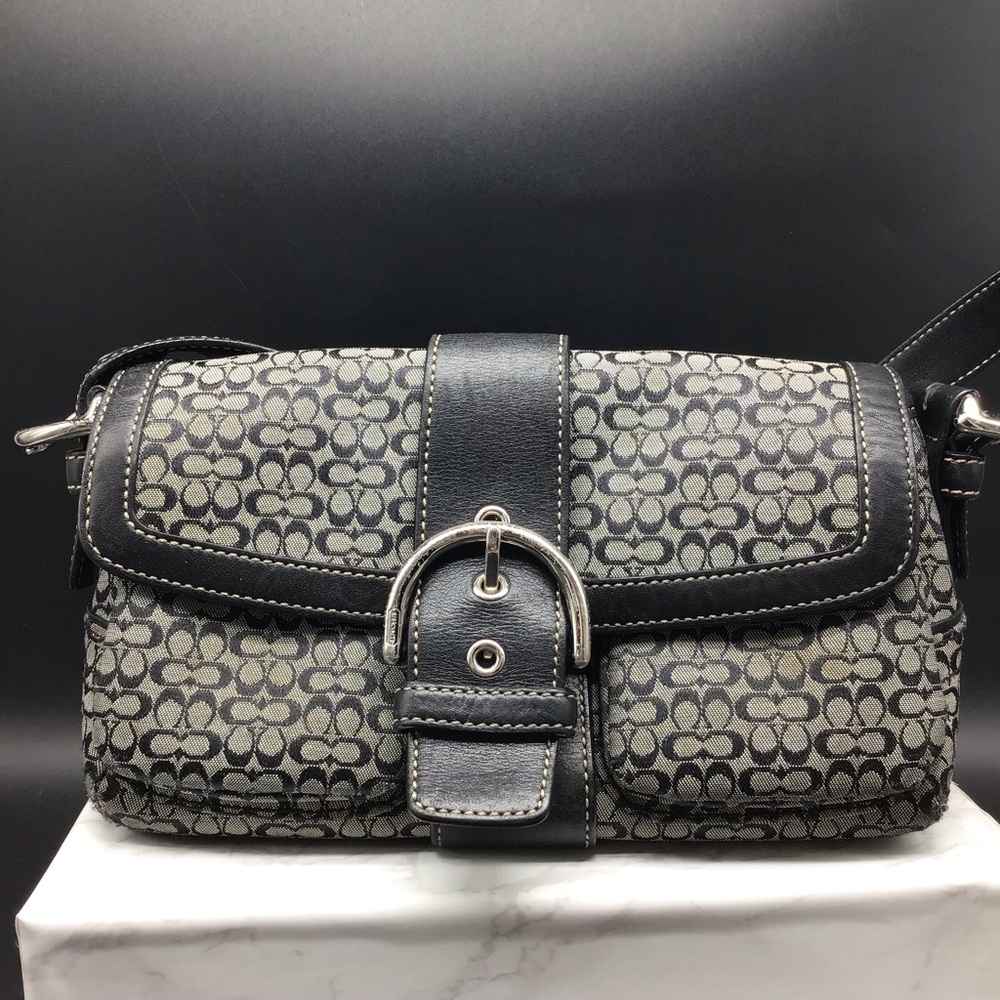 Coach Soho Handbag Signature C Black